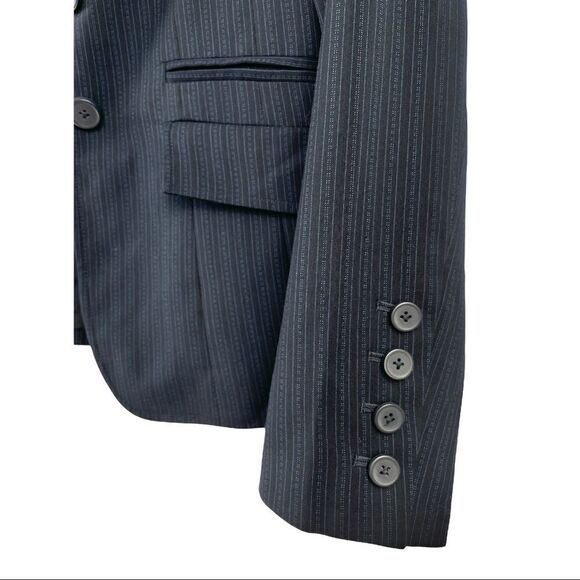 NOEL Asmar Classic Fit Navy Pinstripe 2-Button Suit Jacket Blazer Size XS - Picture 5 of 6